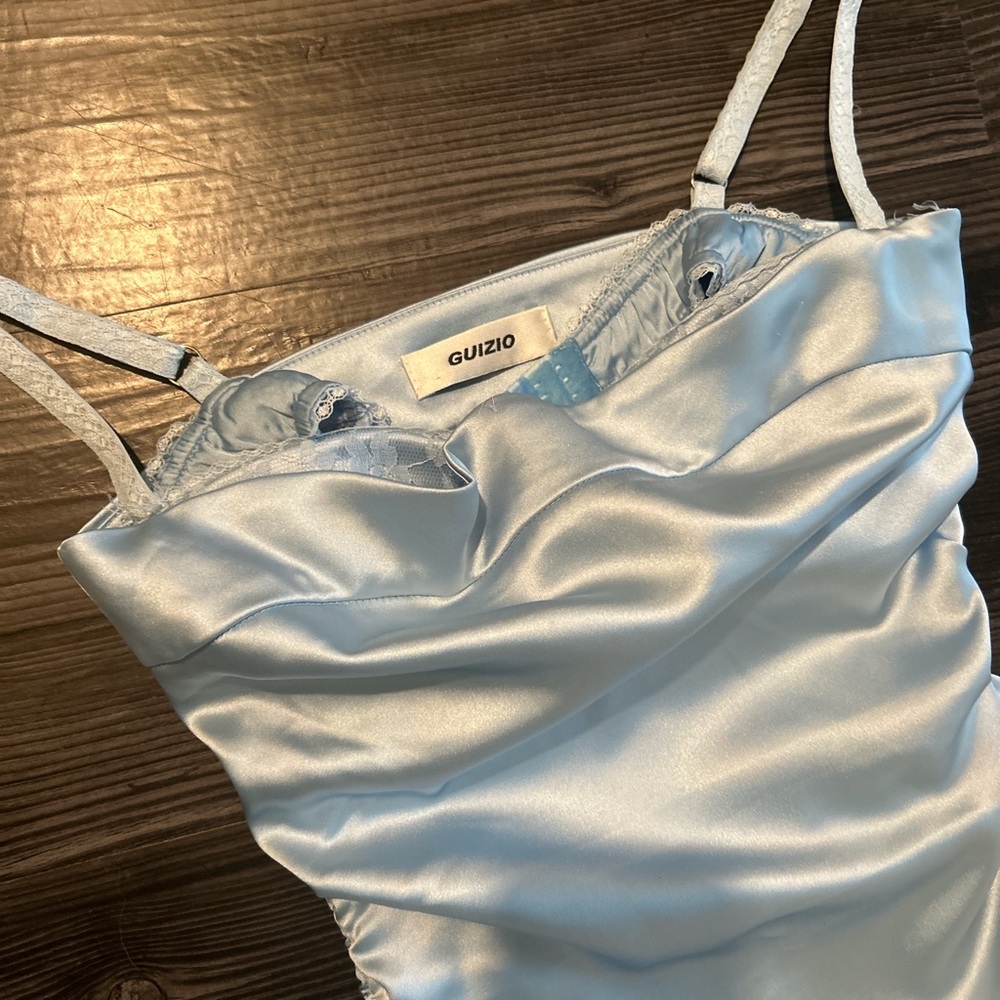 Light Blue Satin Camisole